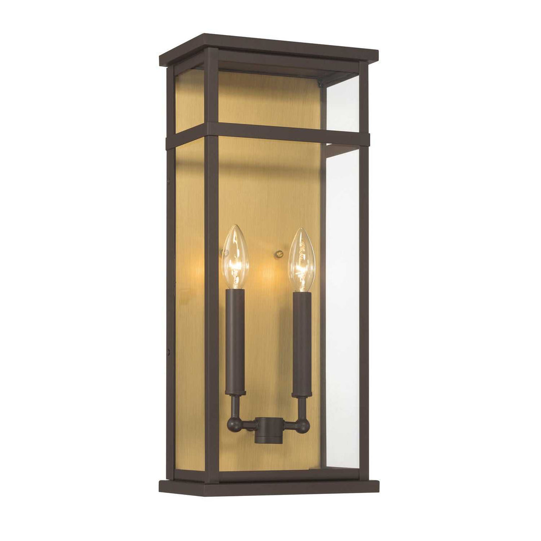 Briarlane Two Light Outdoor Wall Sconce in Painted Legacy Brass Minka-Lavery