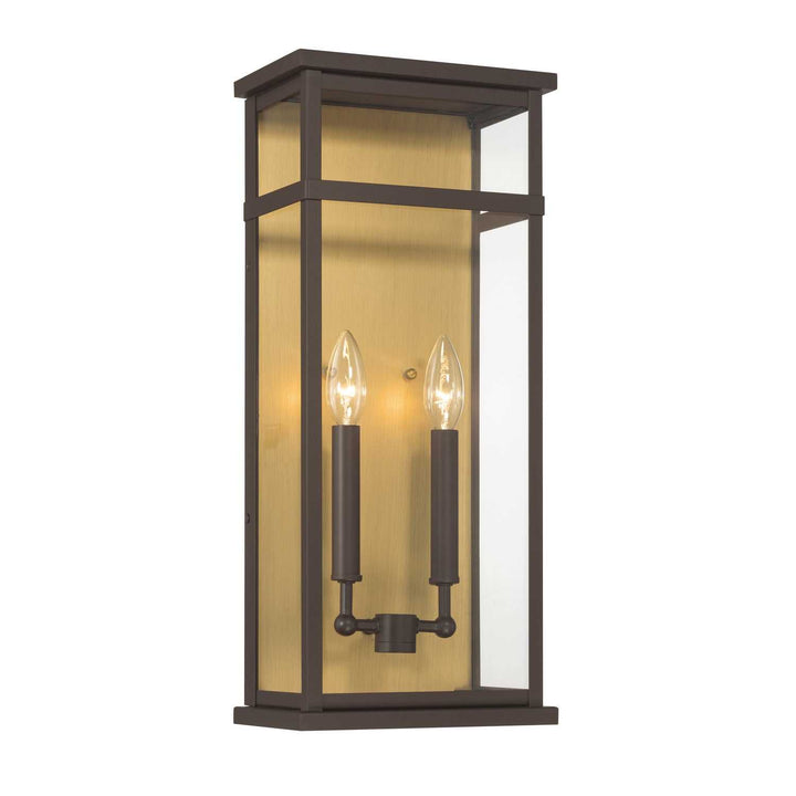 Briarlane Two Light Outdoor Wall Sconce in Painted Legacy Brass Minka-Lavery