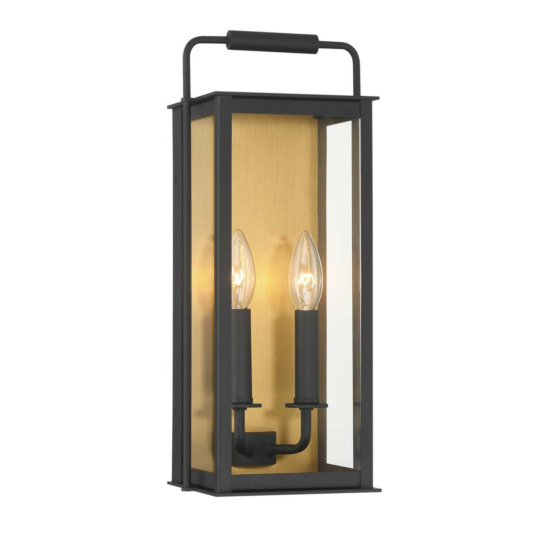 Aberdeen Two Light Outdoor Wall Sconce in Sand Coal Black Minka-Lavery