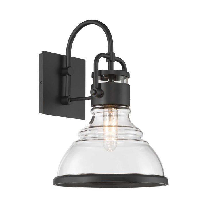 Calen One Light Outdoor Wall Sconce in Dark Matte Black Minka-Lavery