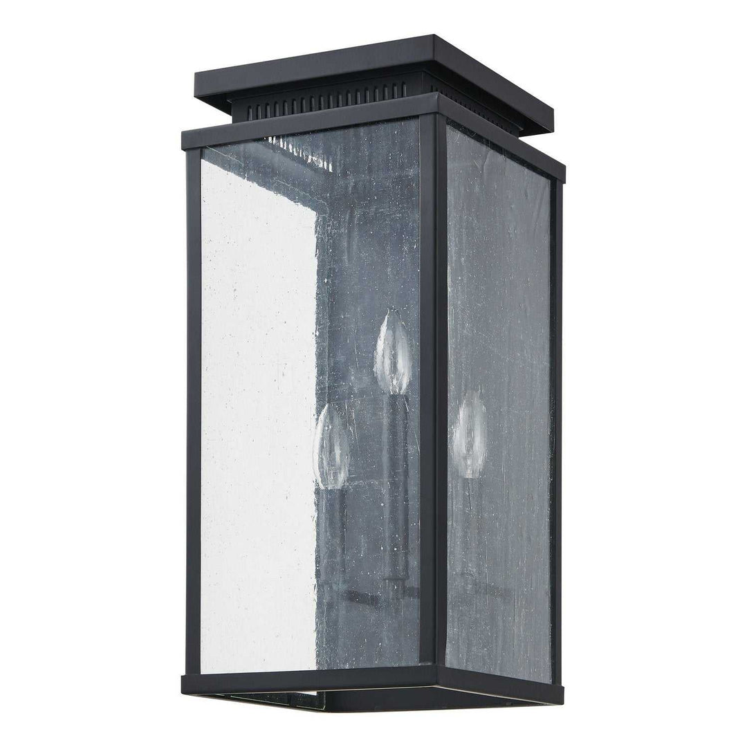 Overton Three Light Exterior Wall Sconce in Matte Black Thesis Canada