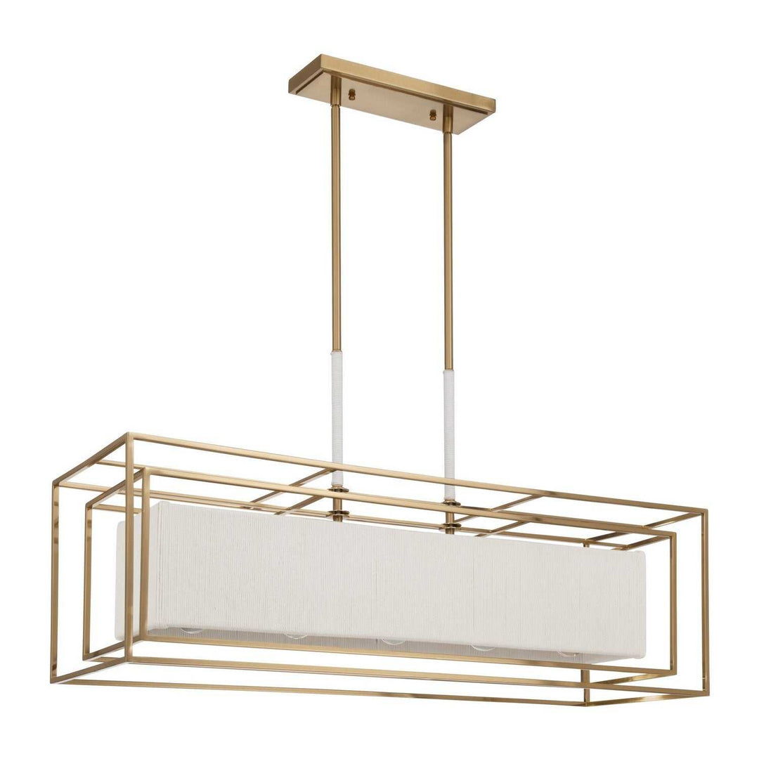 Abbey Five Light Linear Chandelier in Brass Thesis Canada