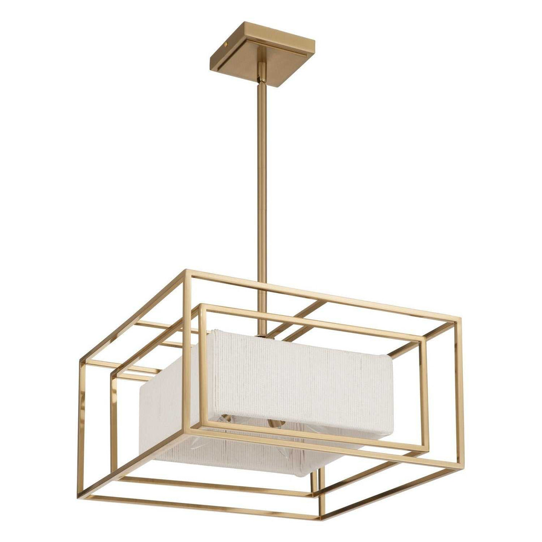 Abbey Four Light Convertible Pendant in Brass Thesis Canada