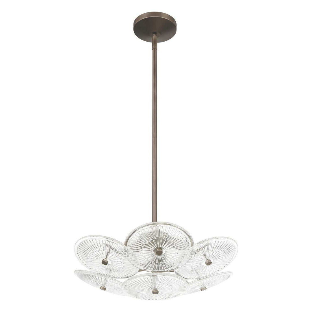 Avril Four Light Chandelier in Forged Bronze Thesis Canada