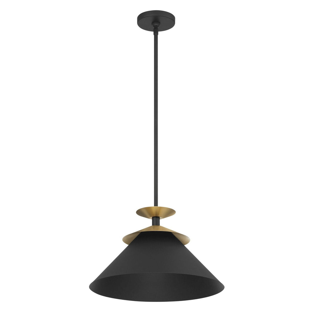 Tremolo One Light Pendant in Textured Black, Champagne Gold Thesis Canada