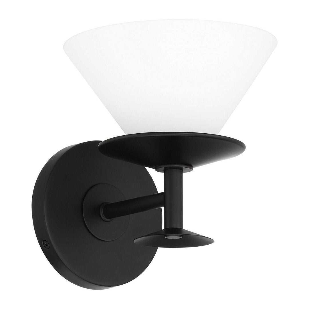 Tremolo One Light Vanity in Matte Black, Champagne Gold Thesis Canada