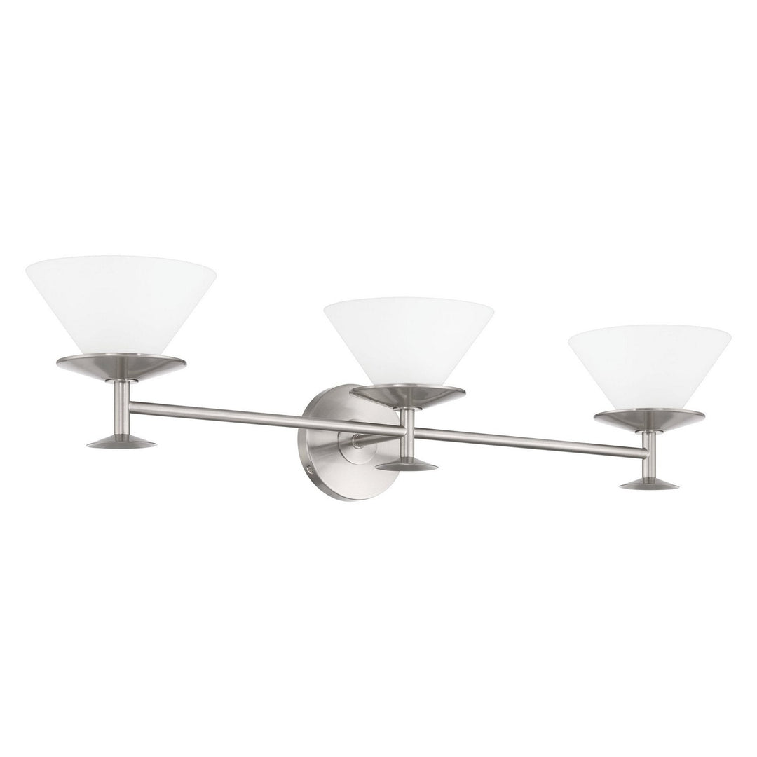 Tremolo Three Light Vanity in Brushed Nickel, Polished Nickel Thesis Canada