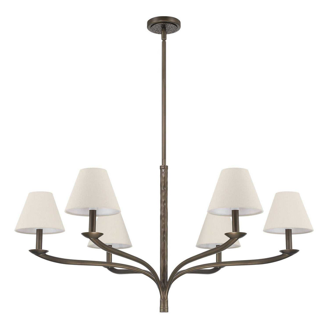 Bethany Six Light Chandelier in Forged Bronze Thesis Canada
