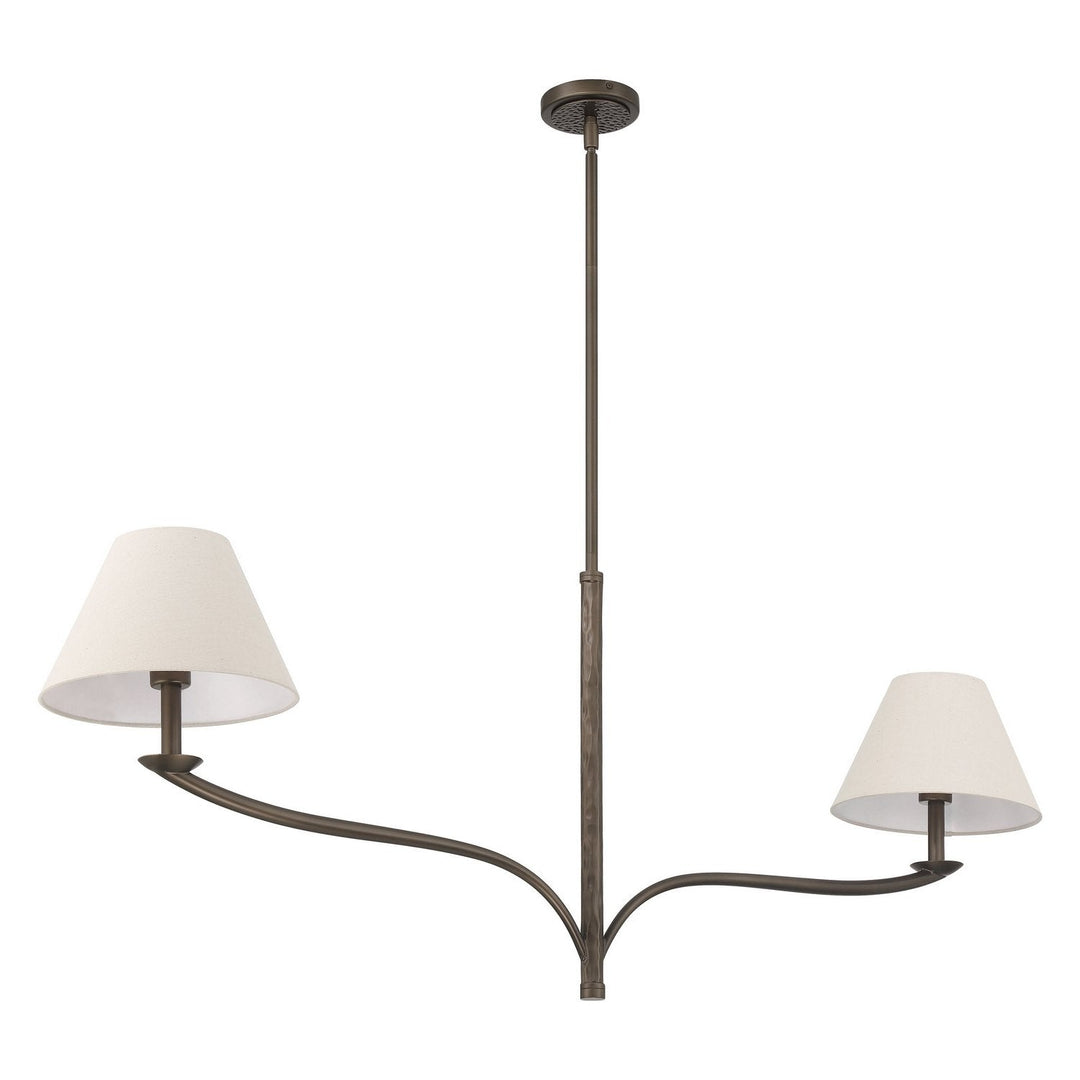 Bethany Two Light Linear Chandelier in Forged Bronze Thesis Canada
