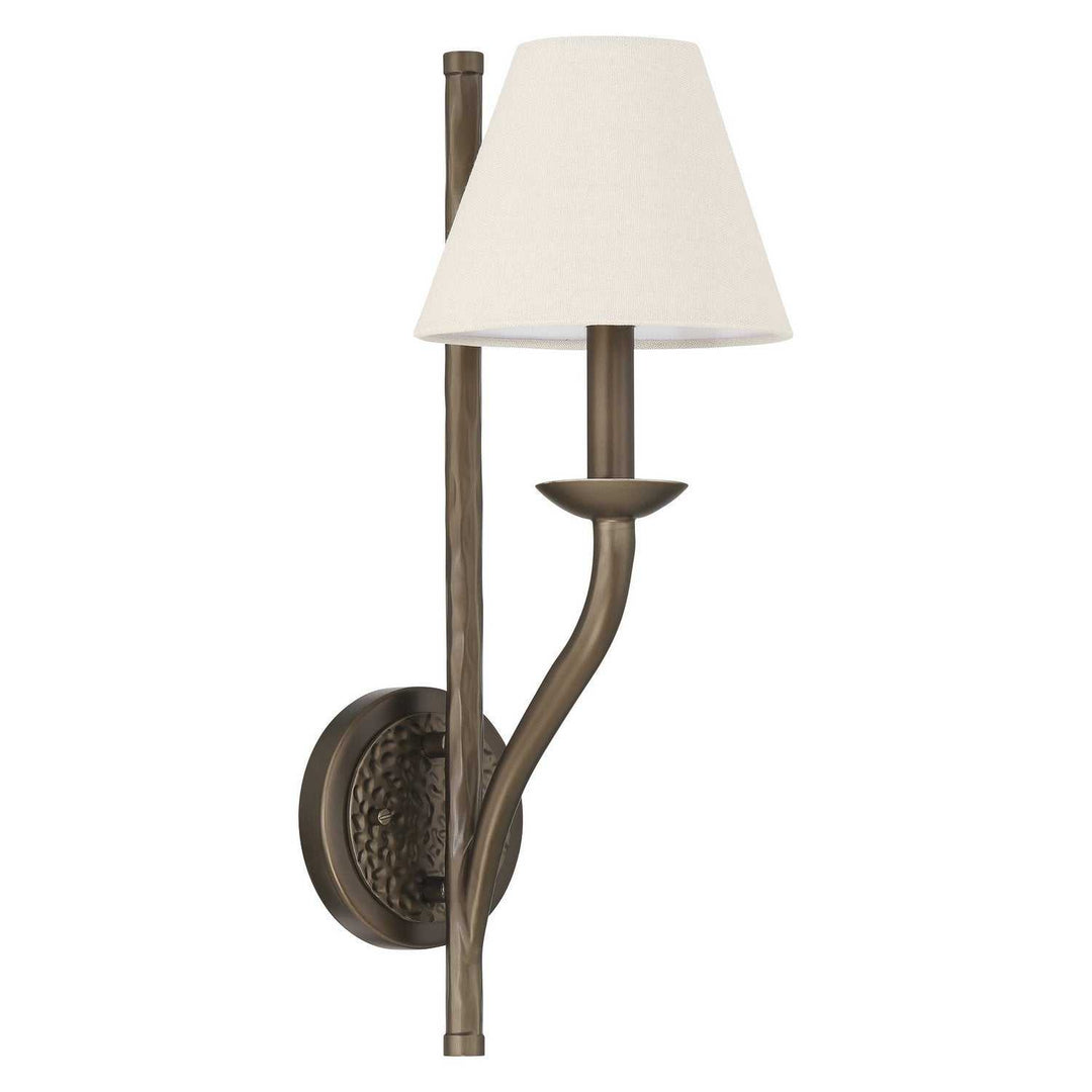 Bethany One Light Wall Sconce in Forged Bronze Thesis Canada