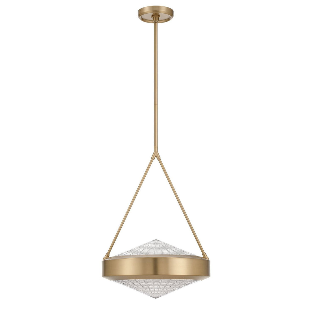 Agate Three Light Pendant in Champagne Gold, Clear Holophane Thesis Canada