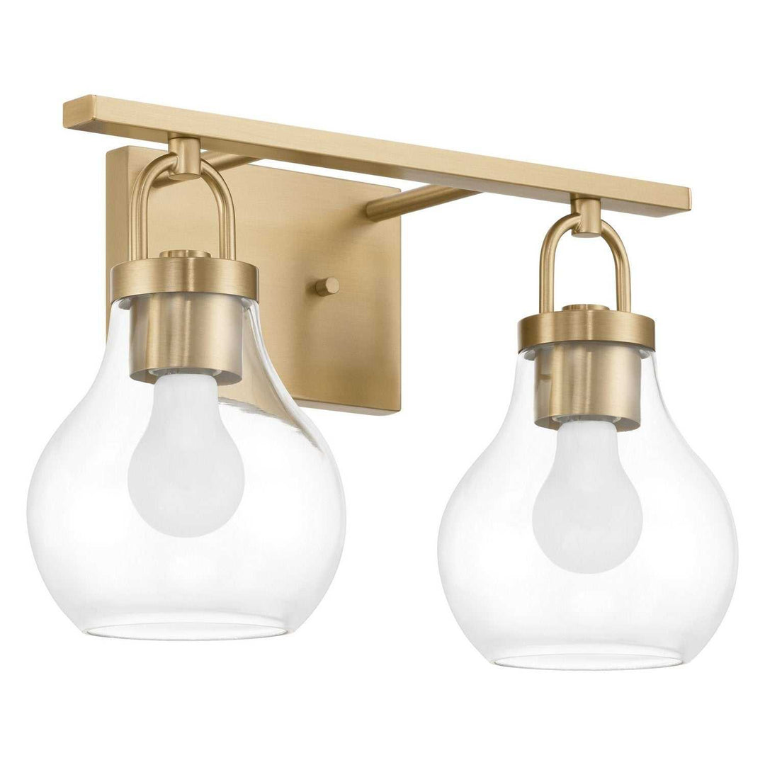 Mansfield Two Light Vanity in Champagne Gold Thesis Canada