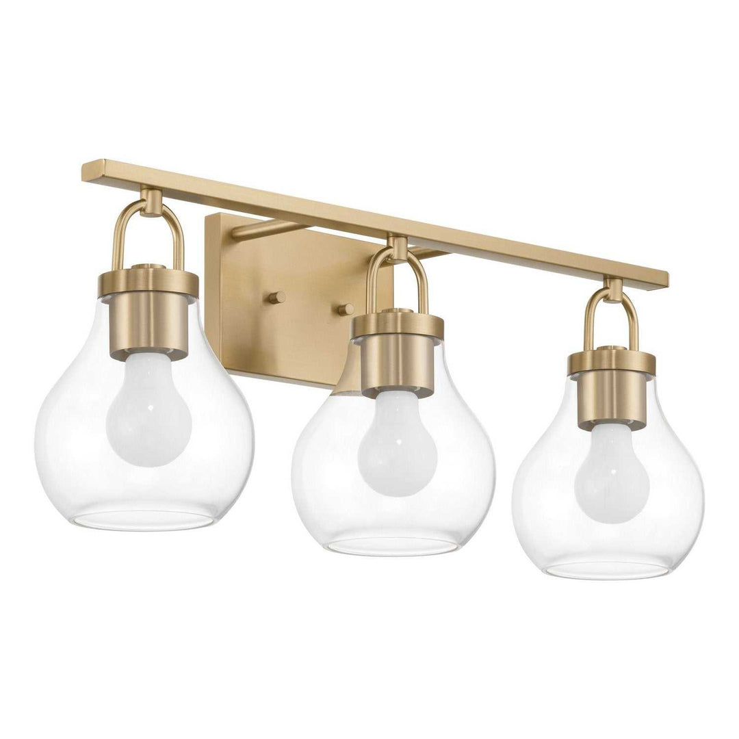 Mansfield Three Light Vanity in Champagne Gold Thesis Canada
