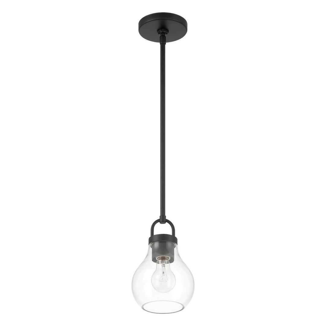Mansfield One Light Pendant in Matte Black Thesis Canada