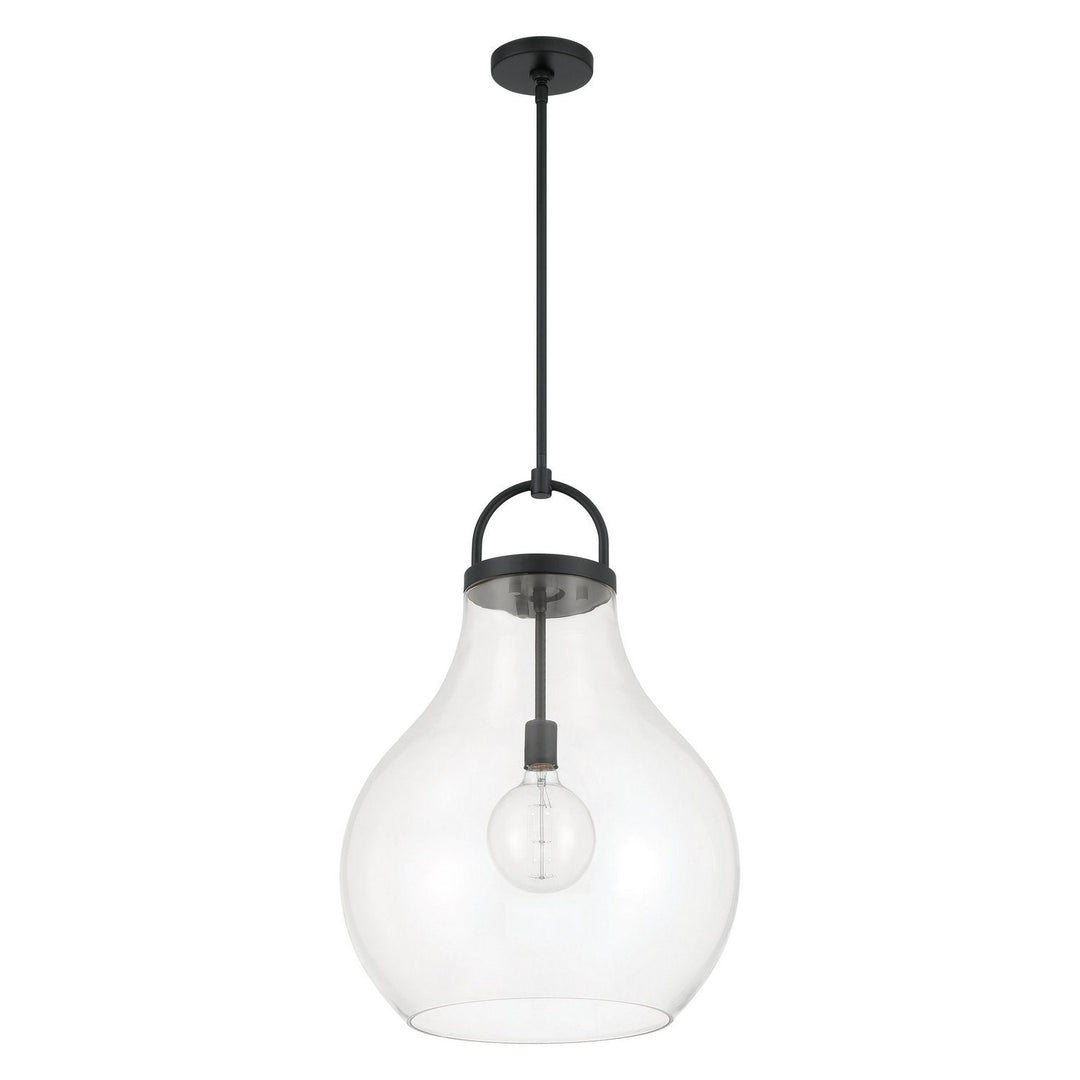 Mansfield One Light Pendant in Matte Black Thesis Canada