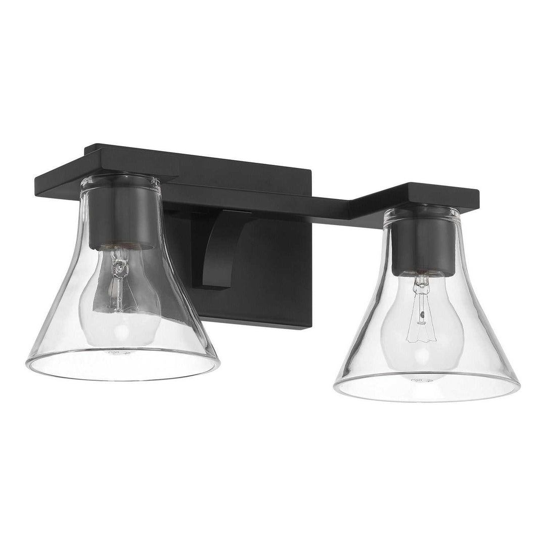 Gilford Two Light Vanity in Matte Black Thesis Canada
