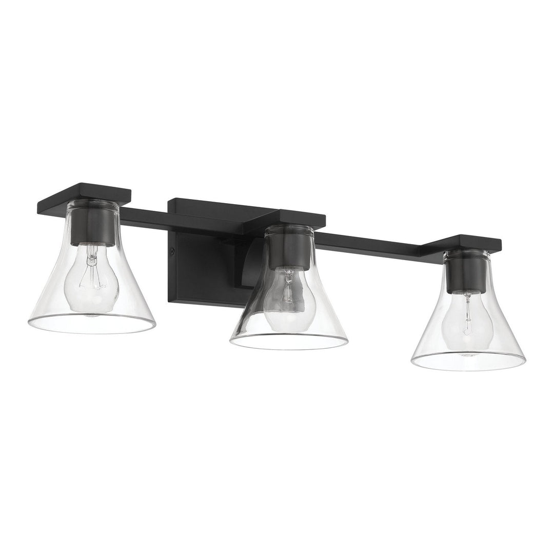 Gilford Three Light Vanity in Matte Black Thesis Canada