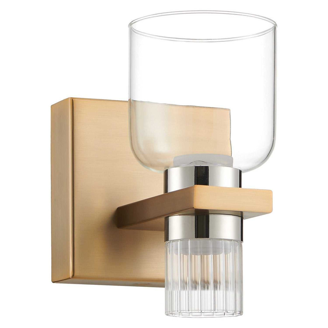 Amelia LED Vanity in Champagne Gold, Polished Nickel Thesis Canada