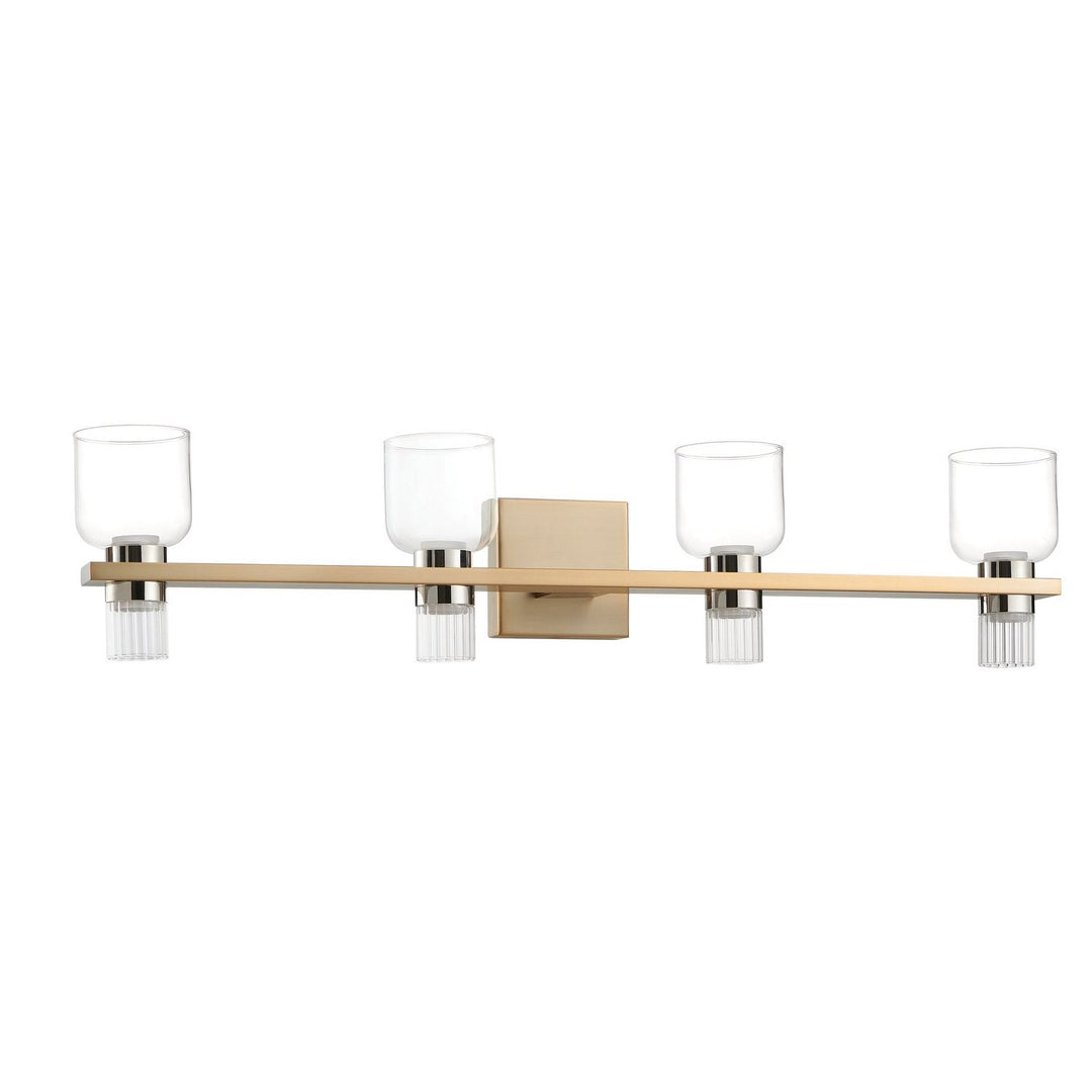 Amelia LED Vanity in Champagne Gold, Polished Nickel Thesis Canada