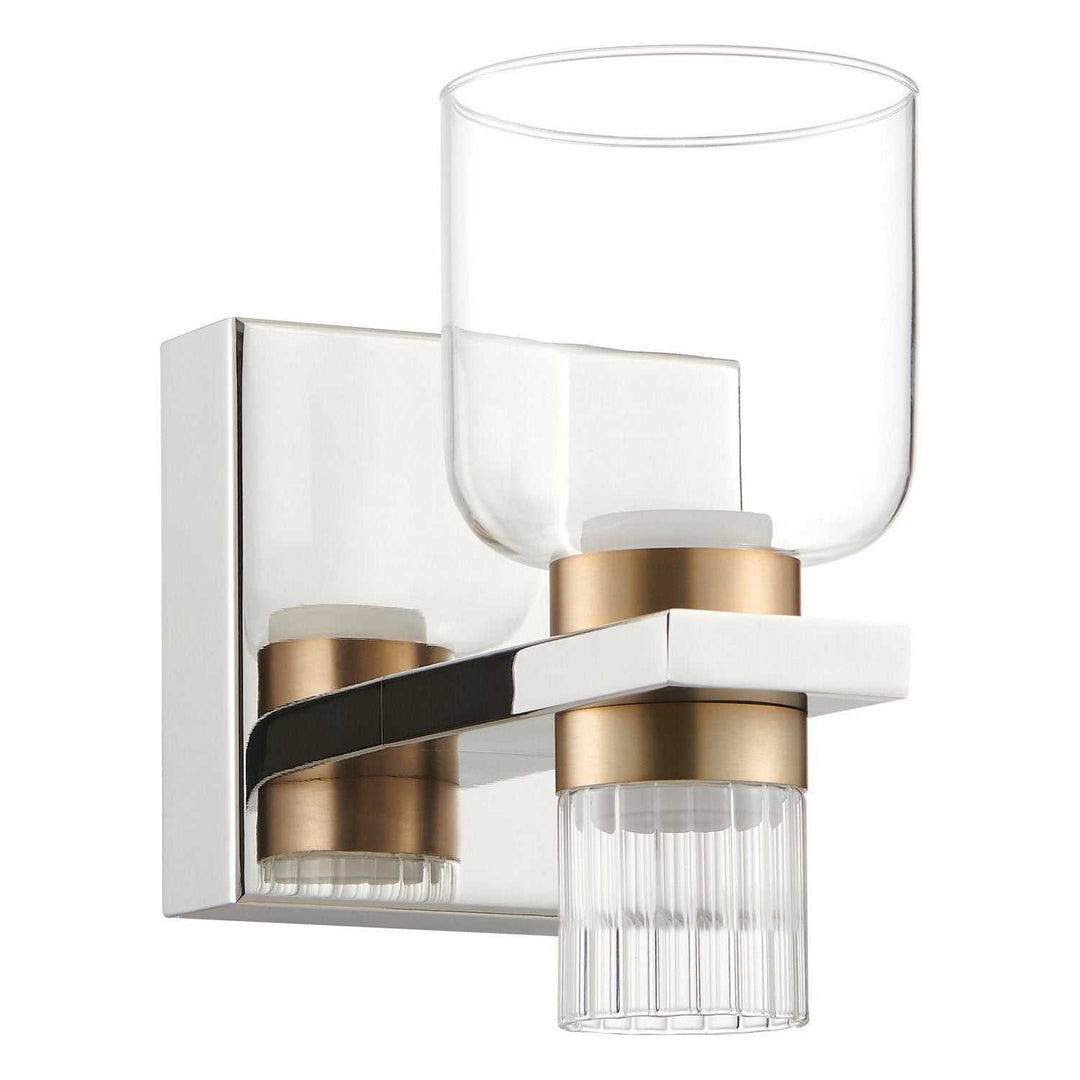 Amelia LED Vanity in Polished Nickel, Champagne Gold Thesis Canada