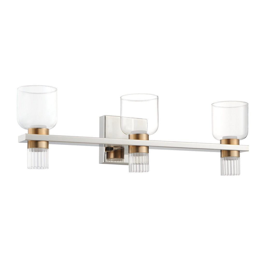 Amelia LED Vanity in Polished Nickel, Champagne Gold Thesis Canada