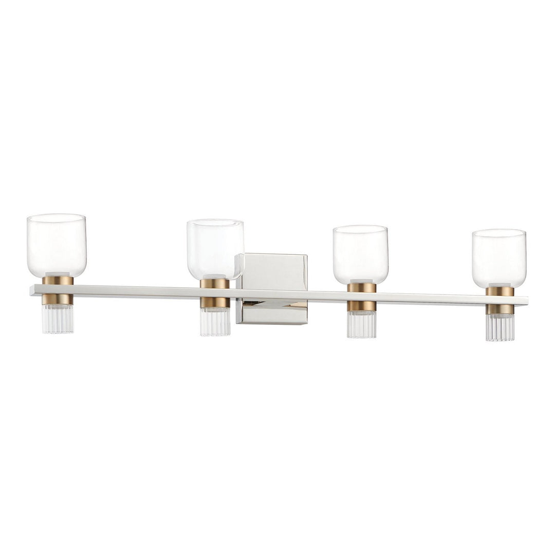 Amelia LED Vanity in Polished Nickel, Champagne Gold Thesis Canada