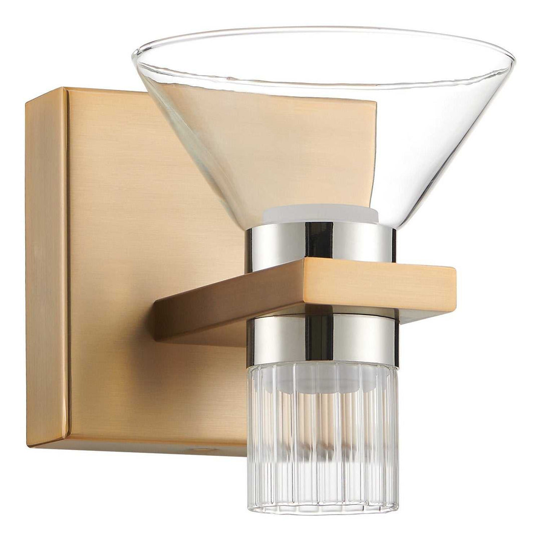 Blake LED Vanity in Champagne Gold, Polished Nickel Thesis Canada