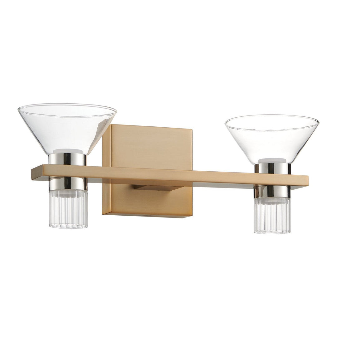 Blake LED Vanity in Champagne Gold, Polished Nickel Thesis Canada