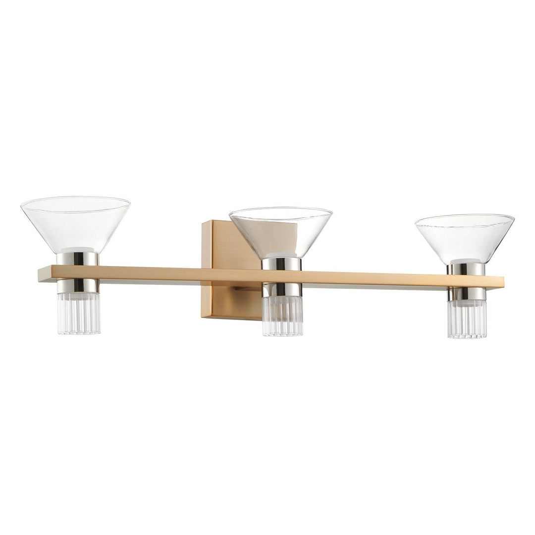 Blake LED Vanity in Champagne Gold, Polished Nickel Thesis Canada