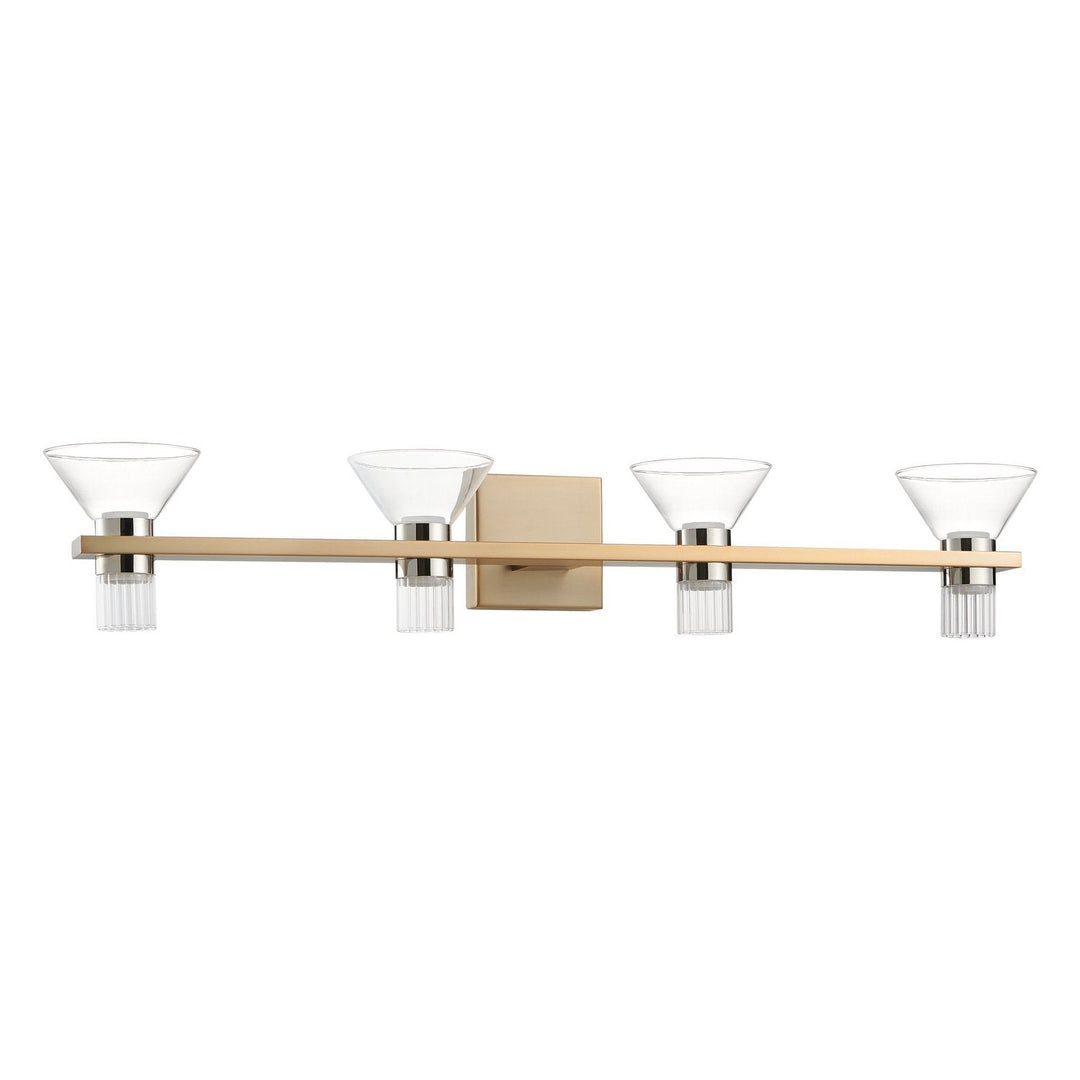 Blake LED Vanity in Champagne Gold, Polished Nickel Thesis Canada