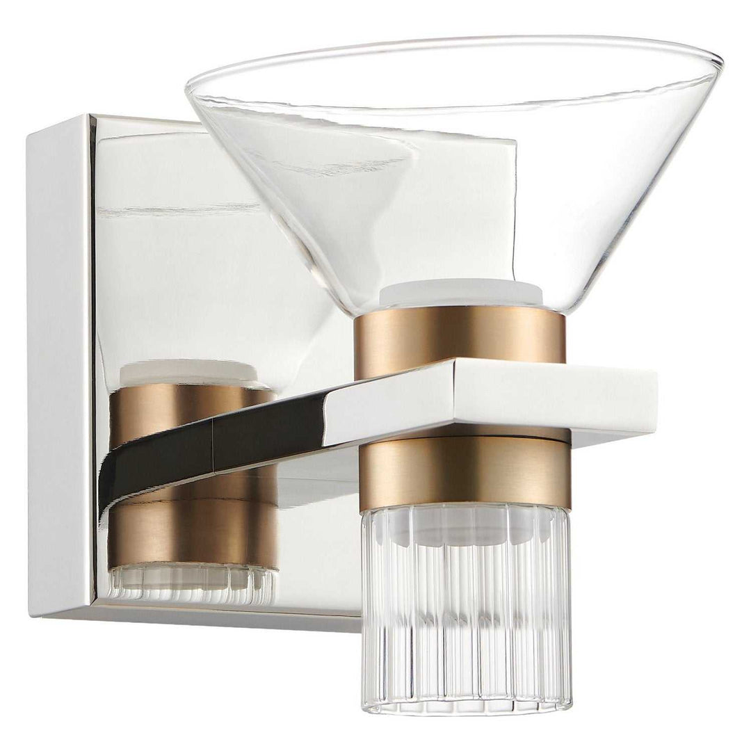 Blake LED Vanity in Polished Nickel, Champagne Gold Thesis Canada