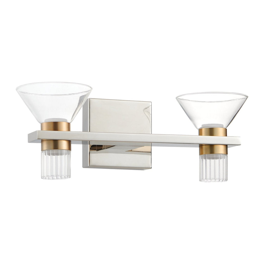 Blake LED Vanity in Polished Nickel, Champagne Gold Thesis Canada