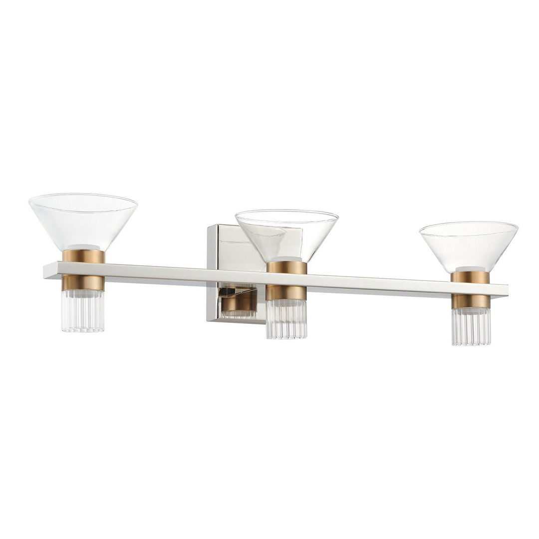 Blake LED Vanity in Polished Nickel, Champagne Gold Thesis Canada