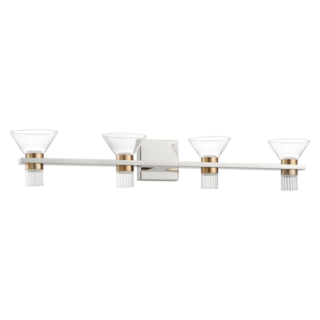 Blake LED Vanity in Polished Nickel, Champagne Gold Thesis Canada