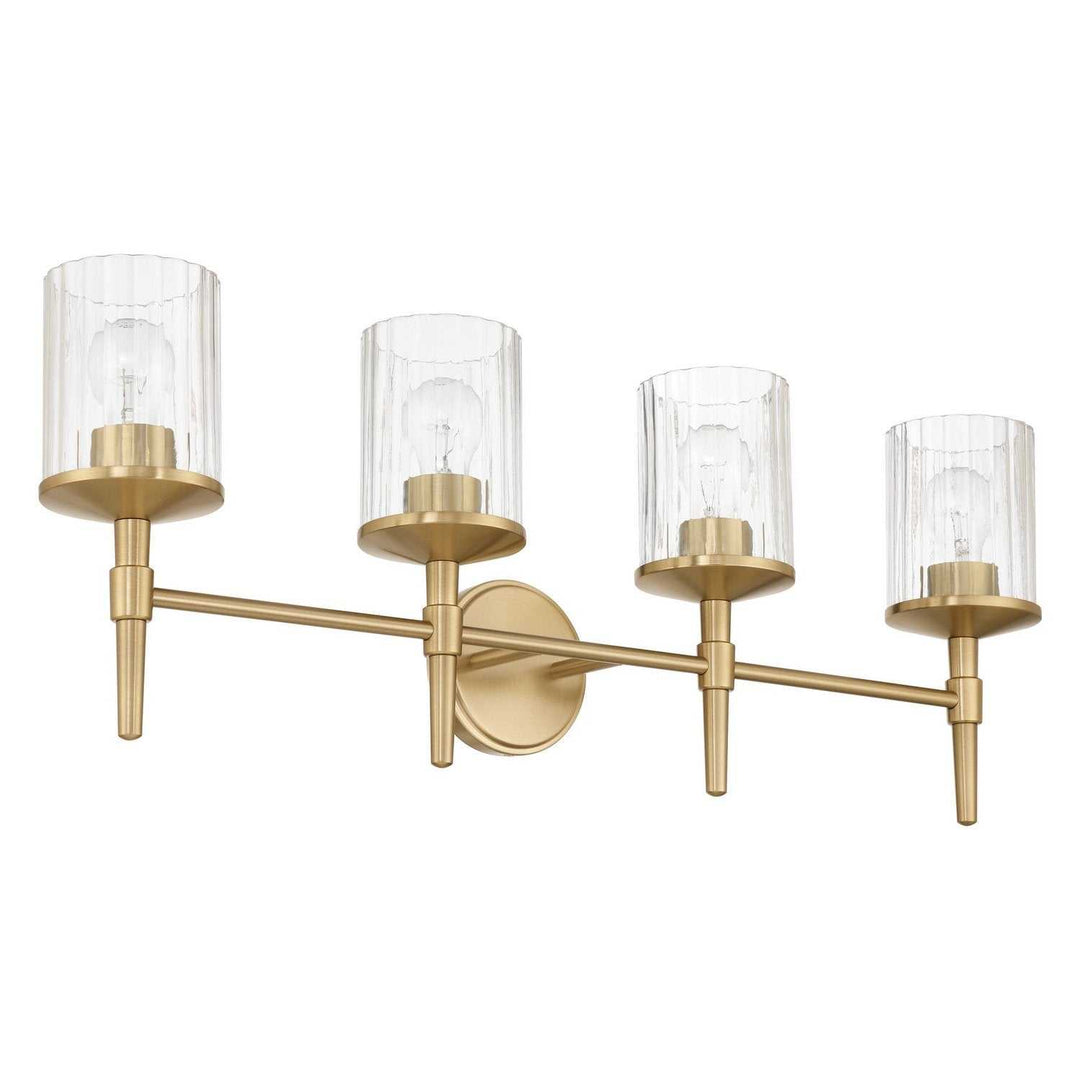 Andrea Four Light Vanity in Champagne Gold Thesis Canada