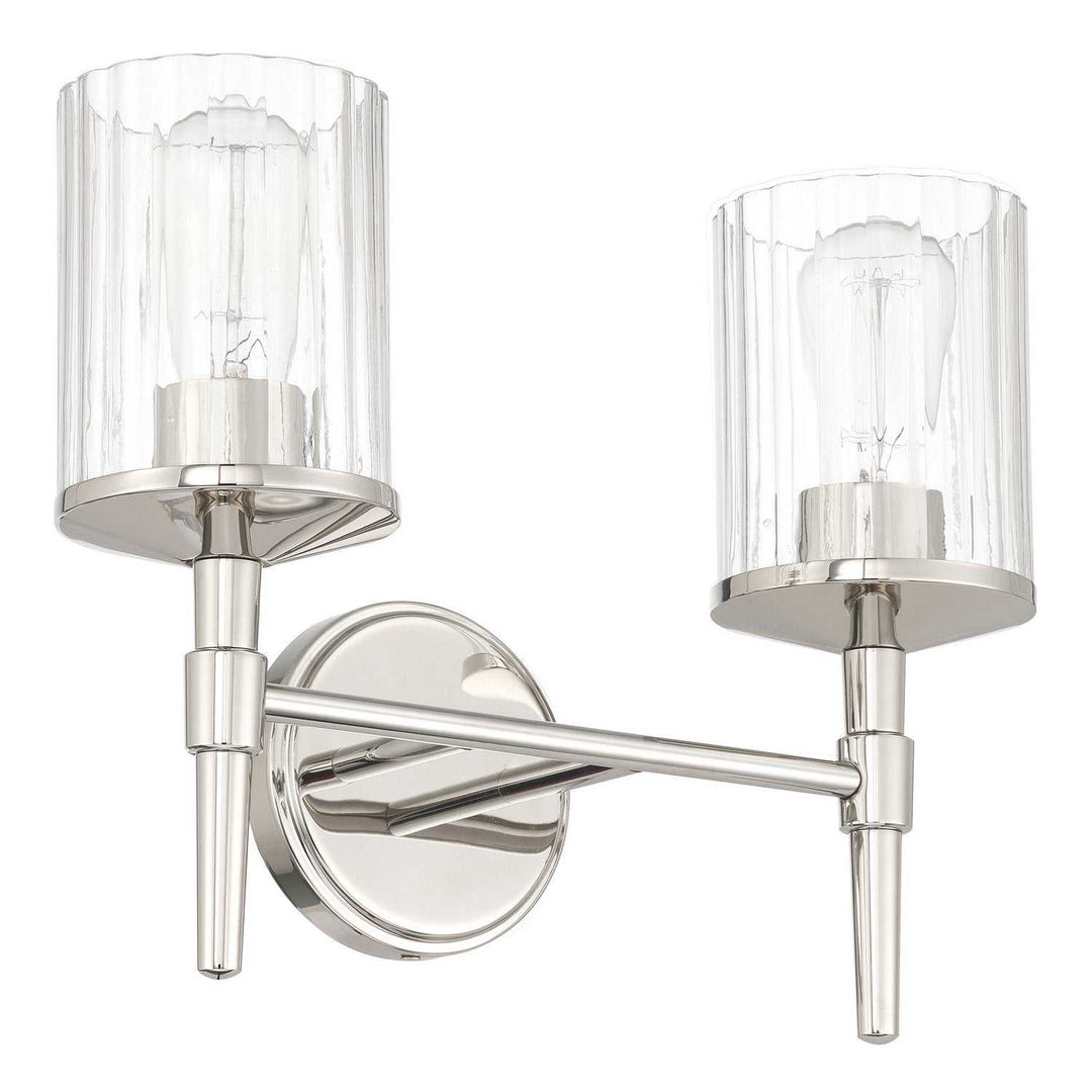 Andrea Two Light Vanity in Polished Nickel Thesis Canada