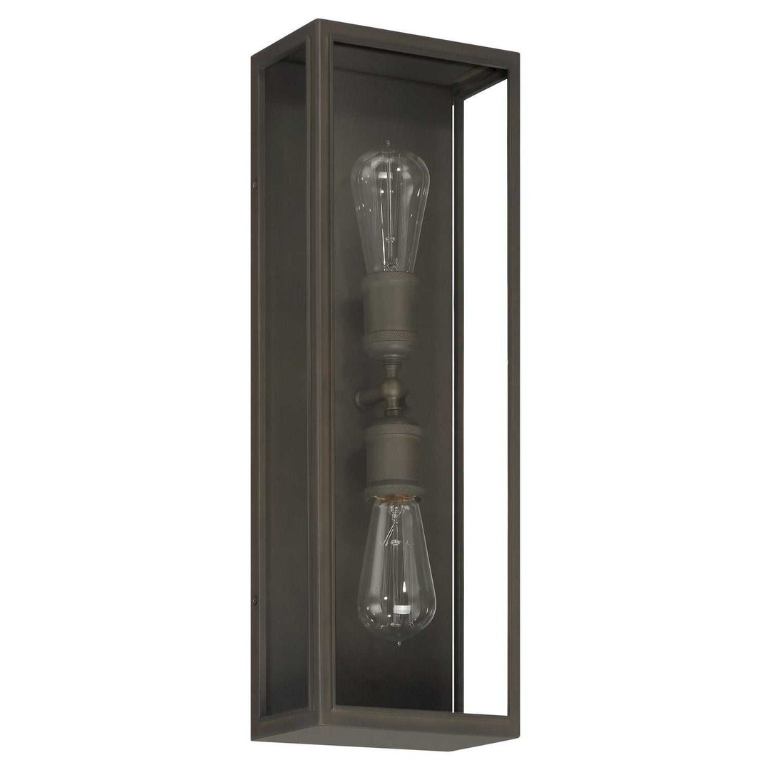Hollis Two Light Exterior Wall Sconce in Blackened Brass Thesis Canada