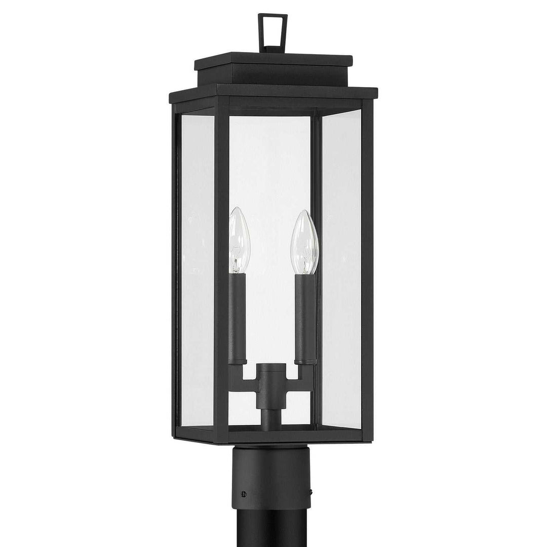 Hillside Two Light Exterior Post Light in Textured Black Thesis Canada