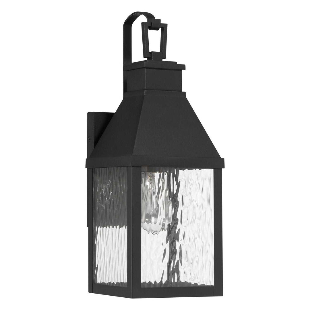 Glencrest One Light Exterior Wall Sconce in Textured Black Thesis Canada