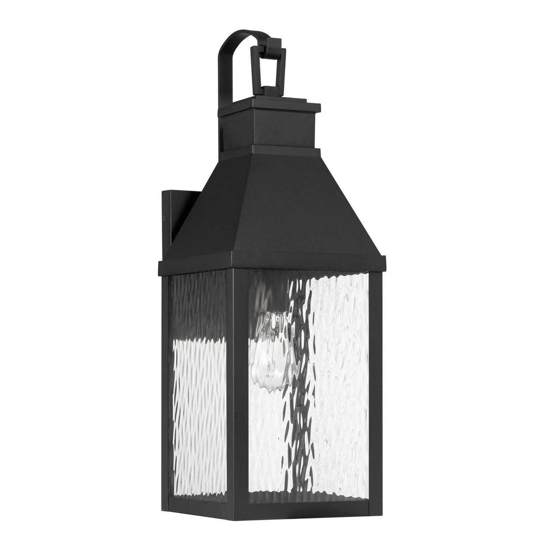 Glencrest One Light Exterior Wall Sconce in Textured Black Thesis Canada