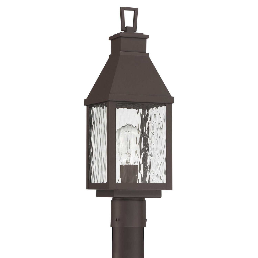 Glencrest One Light Exterior Post Light in Dark Bronze Thesis Canada