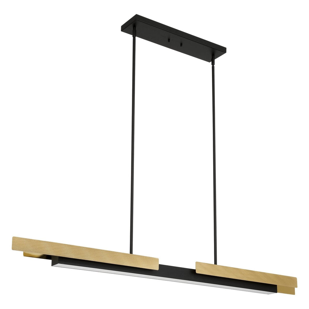 Grazia LED Linear Pendant in Matte Black/Brushed Gold Thesis Canada