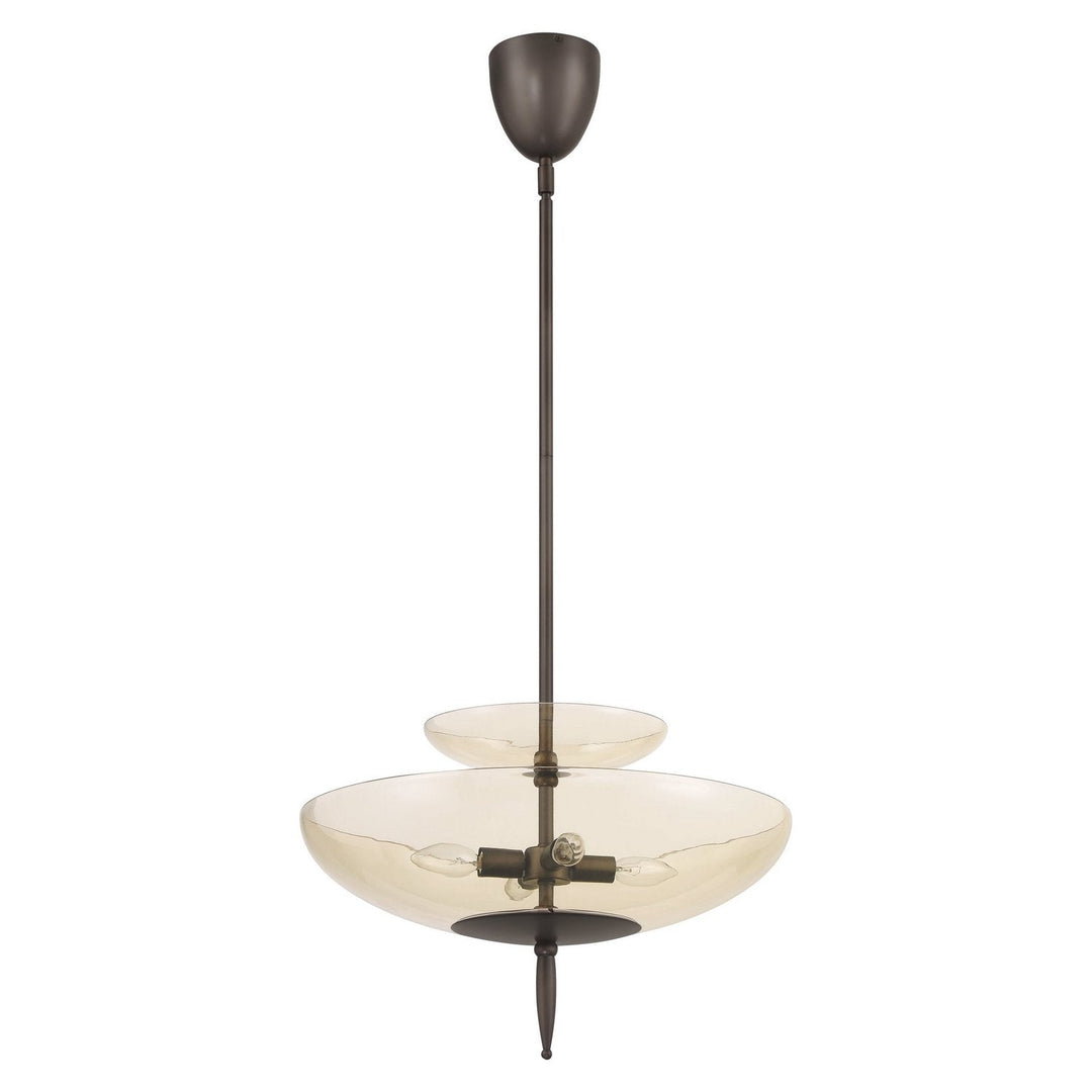 Fiorello Four Light Convertible Pendant in Forged Bronze Thesis Canada