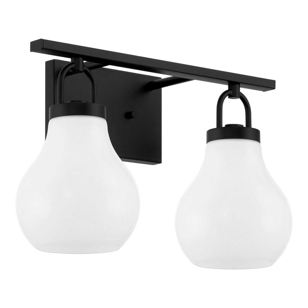 Mansfield Two Light Vanity in Matte Black Thesis Canada