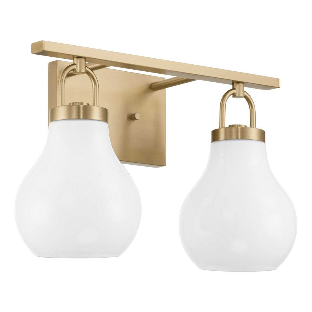 Mansfield Two Light Vanity in Champagne Gold Thesis Canada