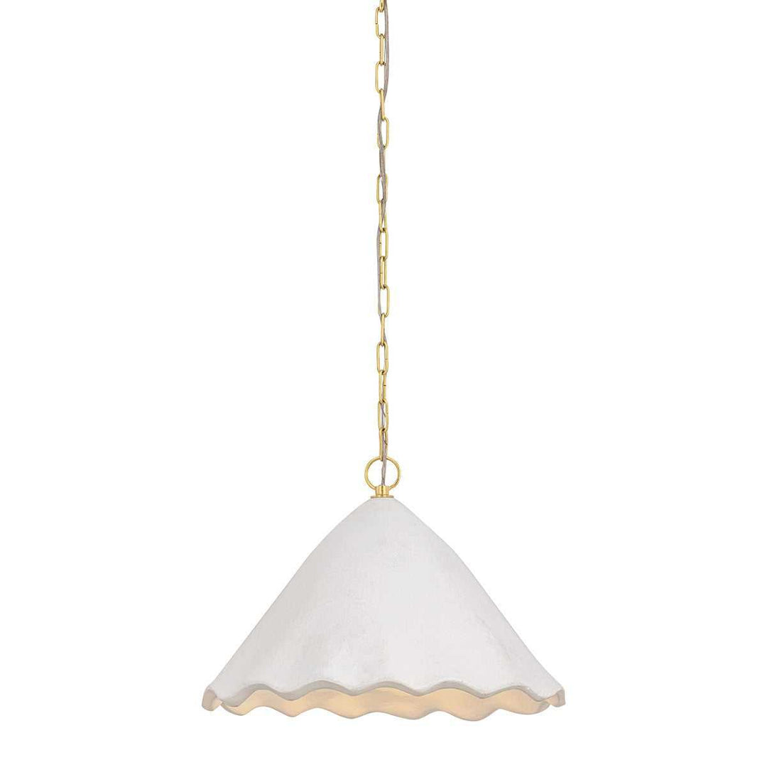 Mitzi Canada - H1026701-AGB/WP - One Light Pendant - Lulu - Aged Brass