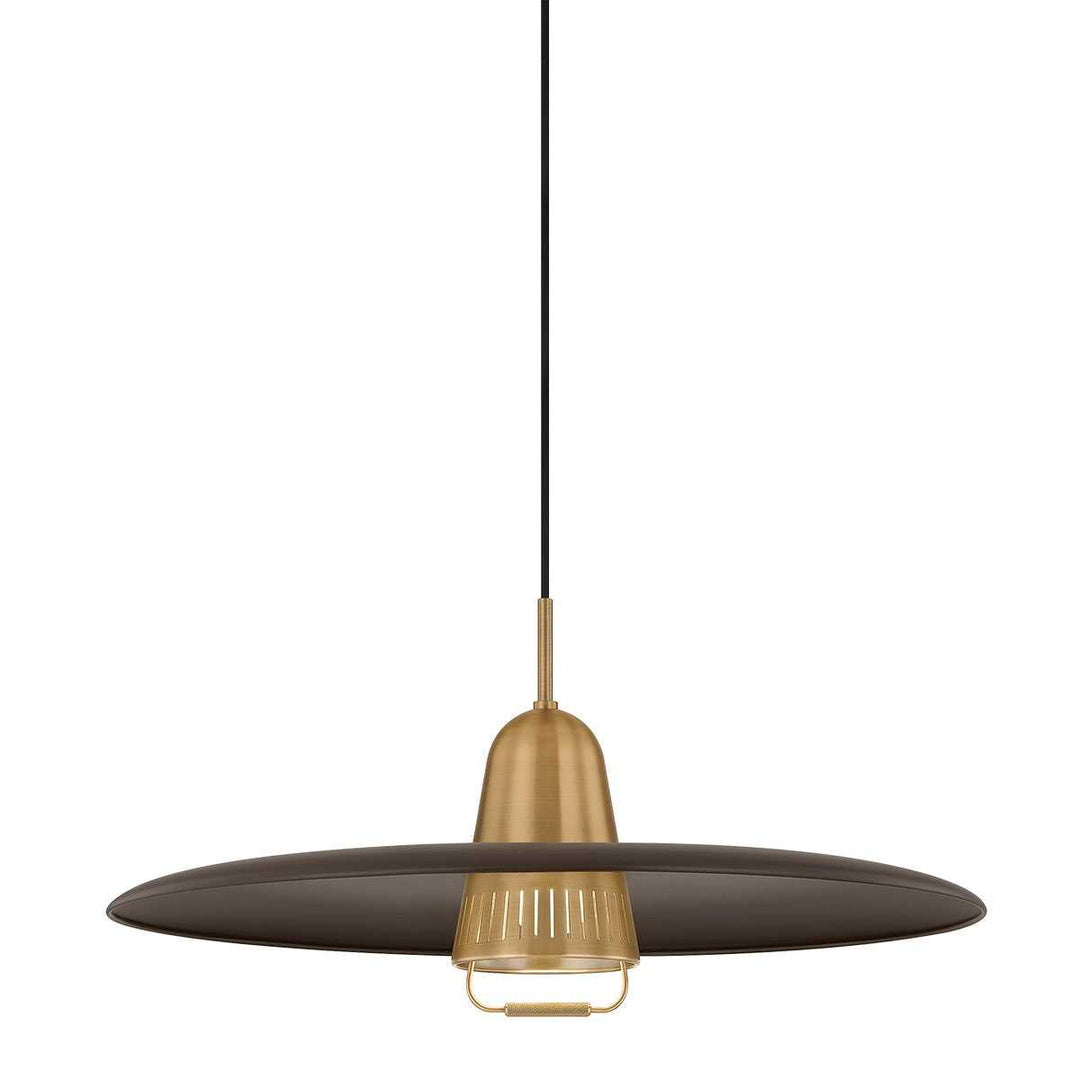 Troy Lighting Canada - F2625-PBR/BRZ - One Light Pendant - Gilroy - Patina Brass