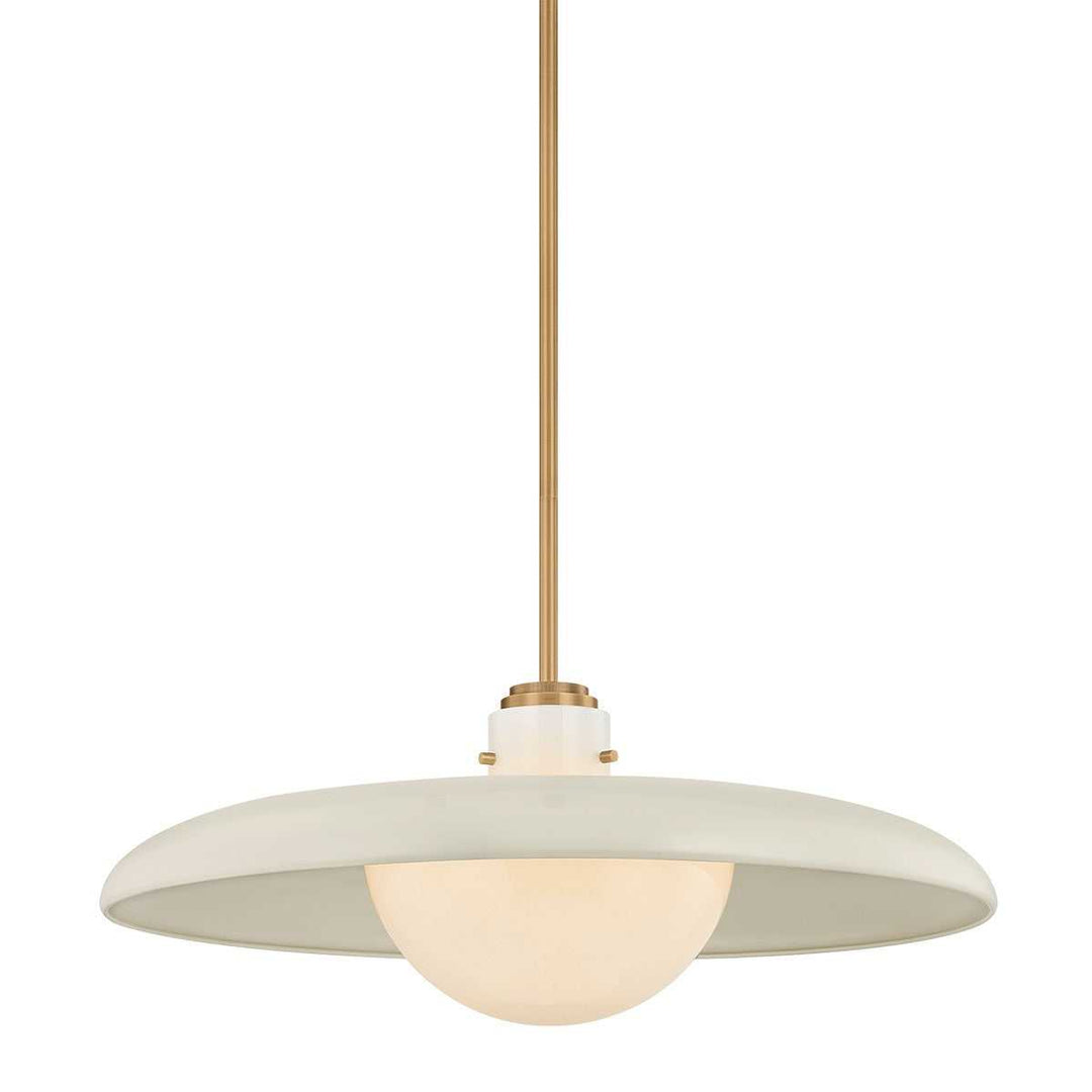 Troy Lighting Canada - F2628-PBR/OW - One Light Pendant - Gustavo - Patina Brass