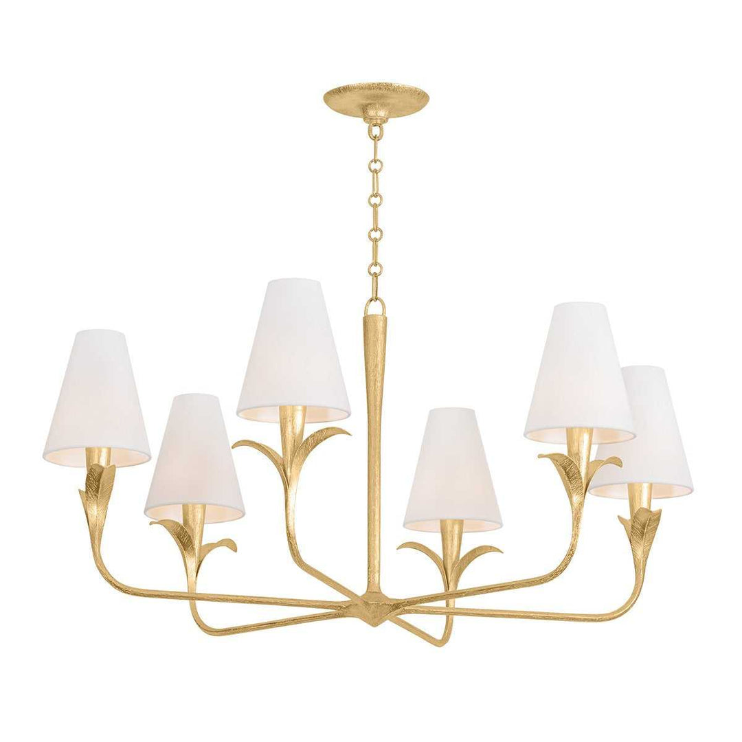 Troy Lighting Canada - F4740-GLI - Six Light Chandelier - Quill - Gilded Ivory