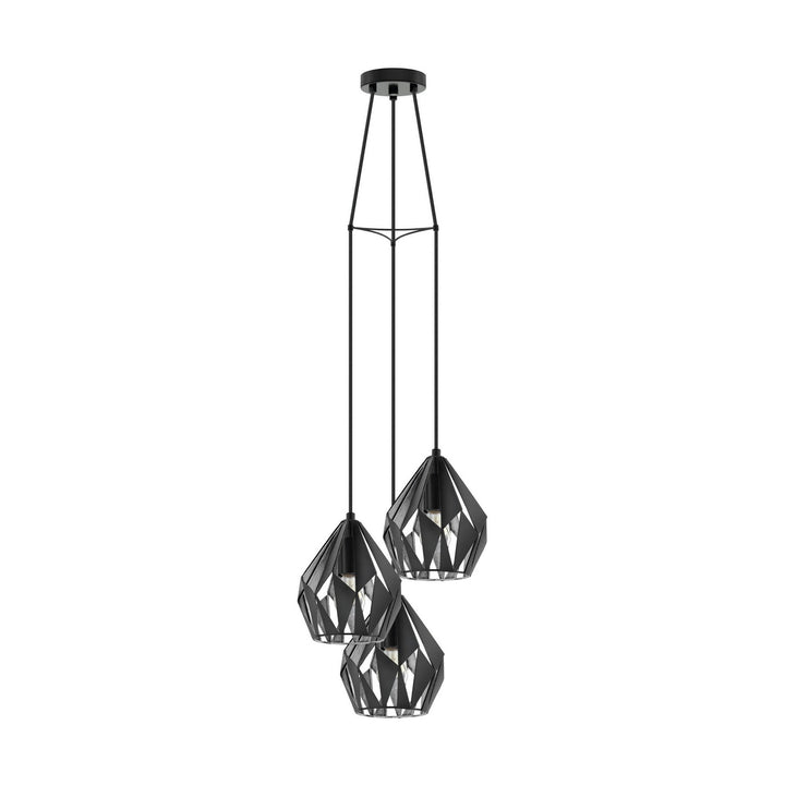 Eglo Canada - 202042A - Three Light Pendant - Carlton 3 - Black